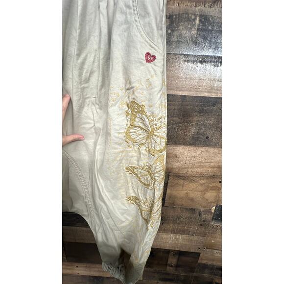 Desigual Y2K embroidered butterfly harem pants size 30 - Picture 2 of 8